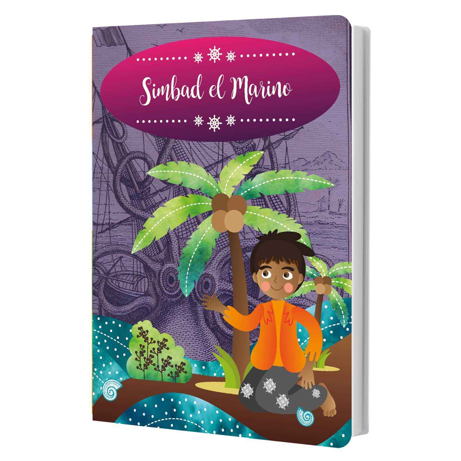 Libro De Cuento Tapa Dura Simbad El Marino 10 Páginas | Art & Craft